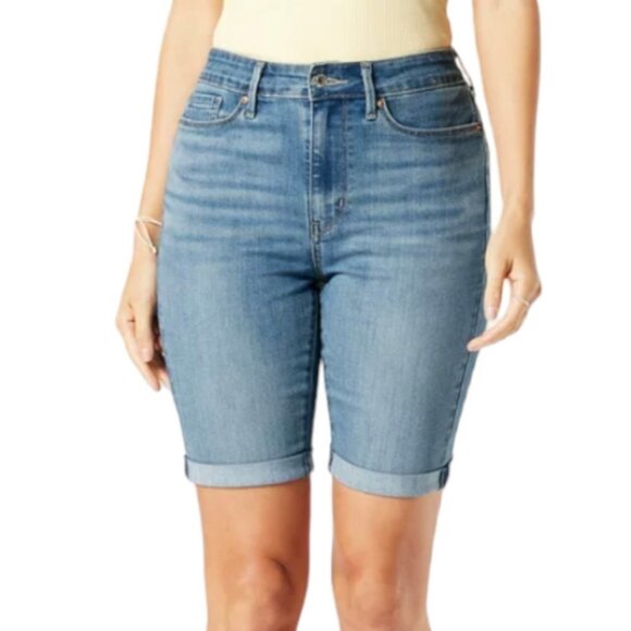 Signature by Levi Strauss Mid-Rise Bermuda Jean Shorts - Picture 1 of 4